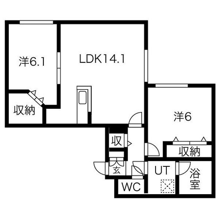 ラグジースペース厚別の物件間取画像